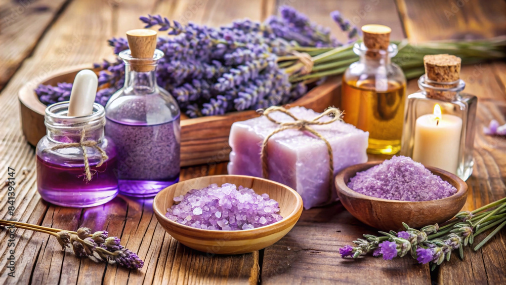 essential oil products Soap and scented candles Made from lavender flowers essential oil products Soap and scented candles Made from lavender flowers