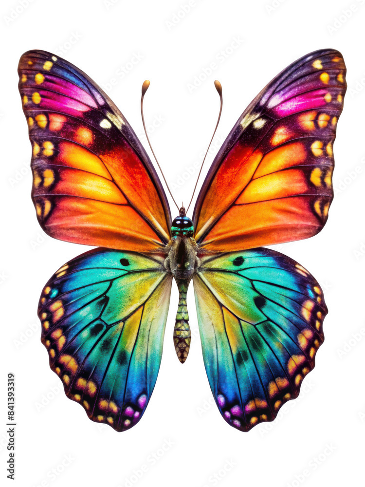 Fototapeta premium Vibrant Multicolored Butterfly Illustration