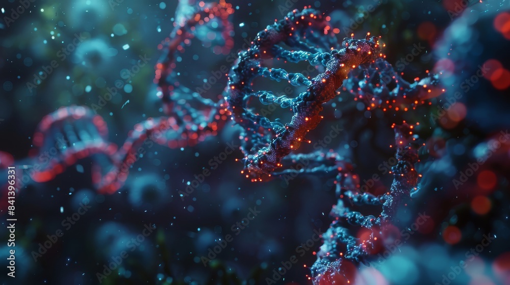 3D medical background with DNA strands. Molecules 3D medical background with DNA strands. Molecules
