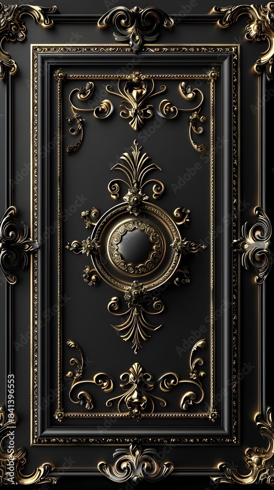 Classic Elegant Black and Gold Ornate Frame for Decorative Design Classic Elegant Black and Gold Ornate Frame for Decorative Design