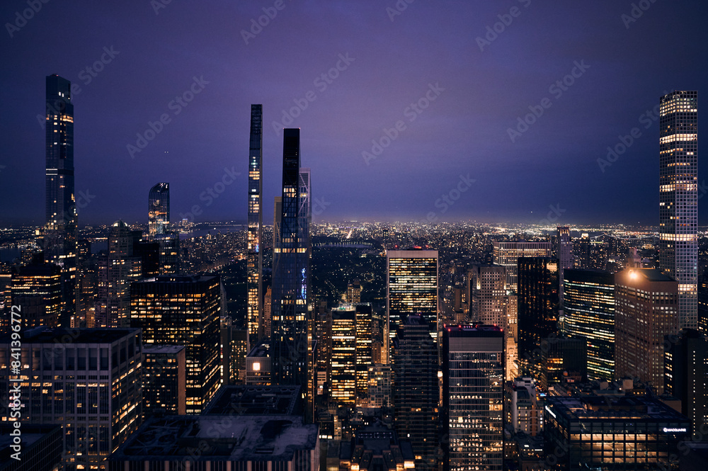 Obraz premium Billionaires Row at night