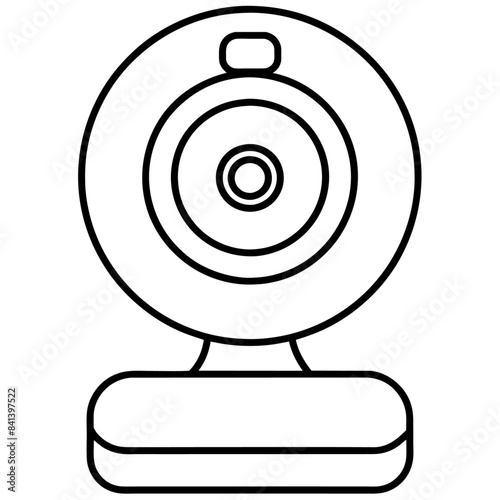 Webcam black silhouette illustration