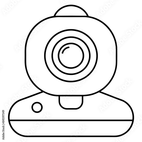 Webcam black silhouette illustration