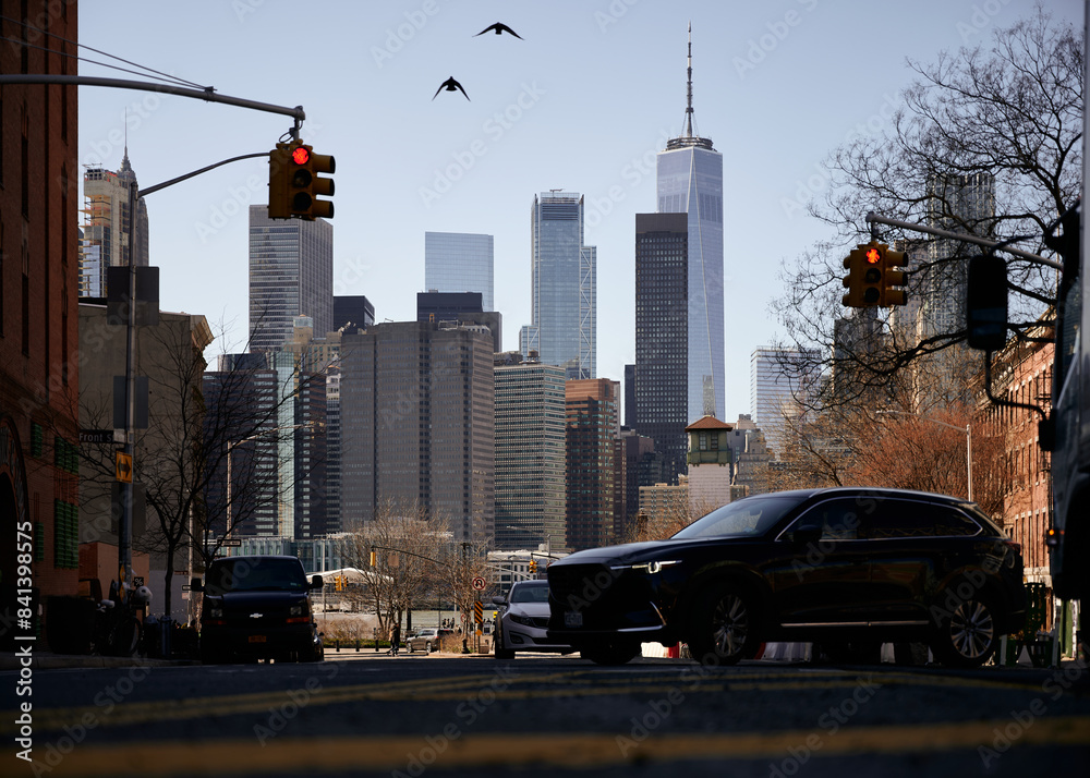 Naklejka premium Skyline of Lower Manhattan seen from Brooklyn