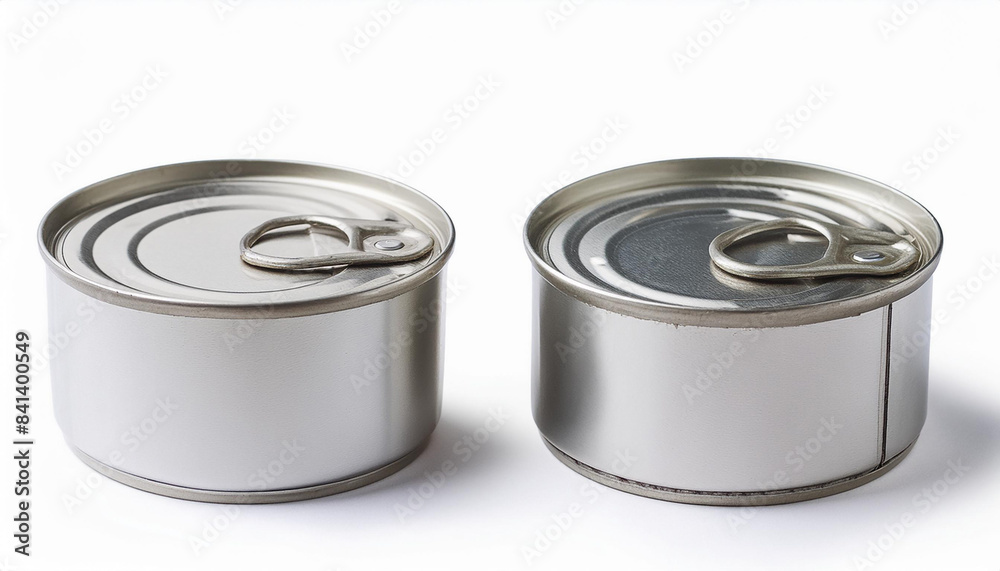 Aluminium can, tin container. Food preservation or canning container mock-up. Aluminium can, tin container. Food preservation or canning container mock-up.