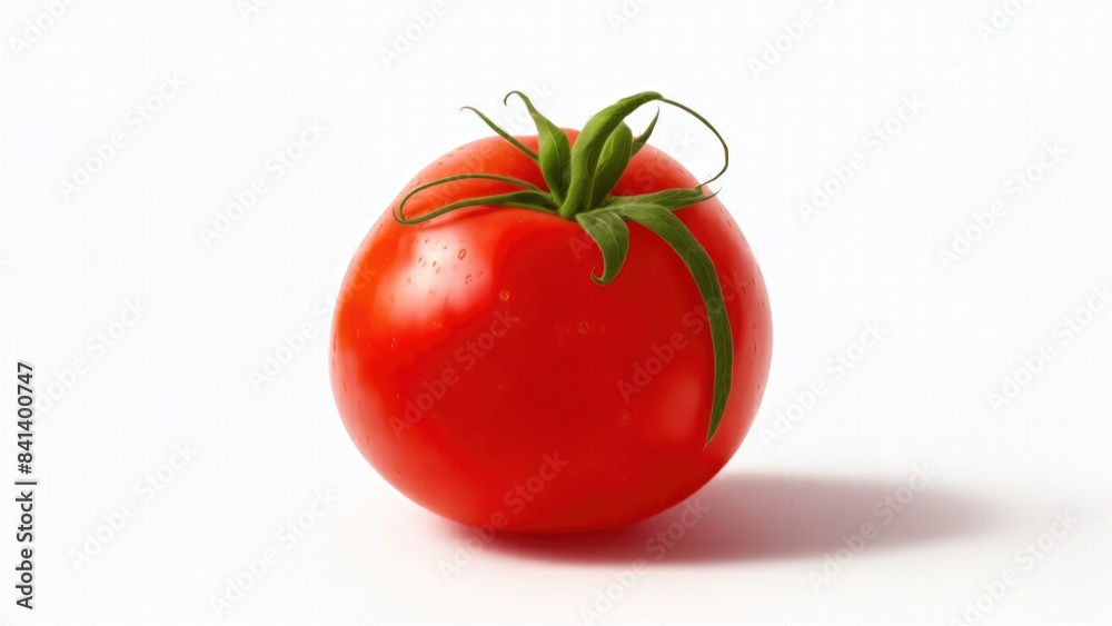 Photo of a fresh Tomato on a blank white background Photo of a fresh Tomato on a blank white background