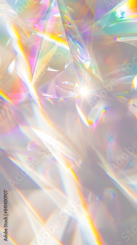 abstract prism light rainbow reflection background with vibrant holographic pastel colors, creating stunning and dreamy visual effect, digital art, fashion design, shiny flare glossy texture.