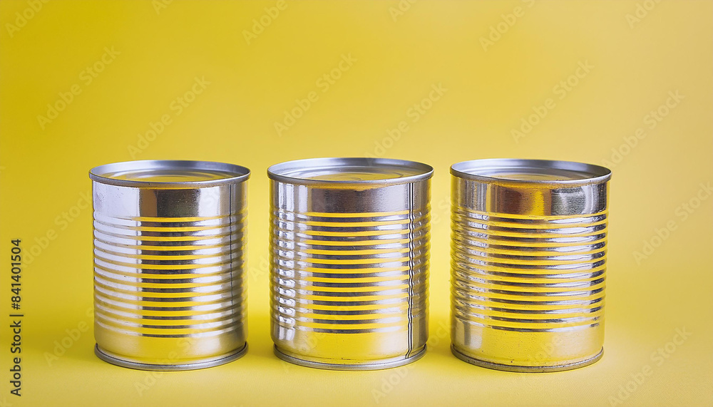 Aluminium can, tin container. Food preservation or canning container mock-up. Aluminium can, tin container. Food preservation or canning container mock-up.