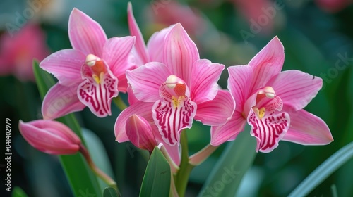 Orchid flowers that are pink