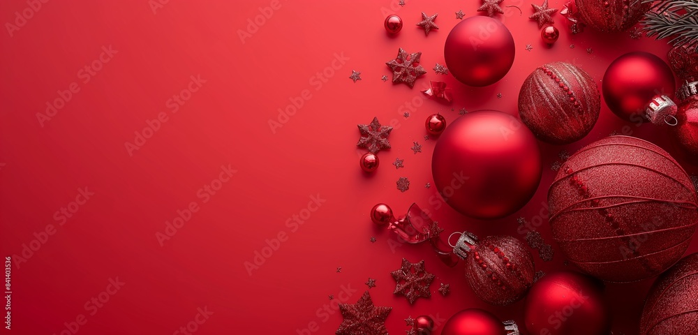 elegant Christmas written in the middle of the background with tree and stars decoration on the side borders with text empty space isolated on the green red and white background lovely ultra view elegant Christmas written in the middle of the background with tree and stars decoration on the side borders with text empty space isolated on the green red and white background lovely ultra view