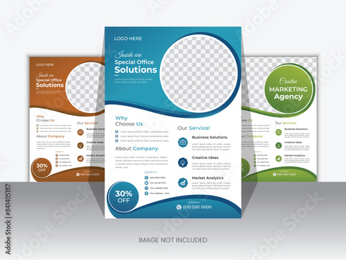 Modern Creative business flyer template Design, abstract business flyer, vector template colorful business proposal  design