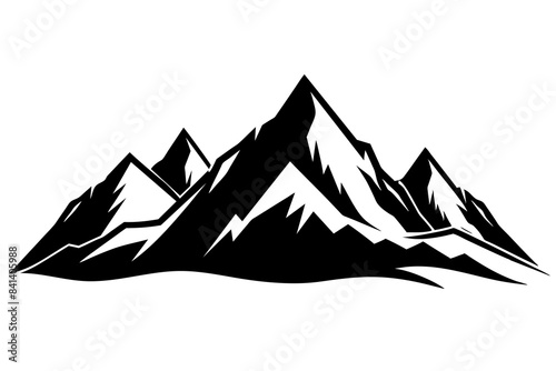 vector mountains silhouette illustration © Jutish