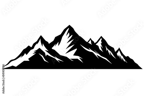 vector mountains silhouette illustration