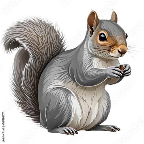 Grey precious squirrel icon