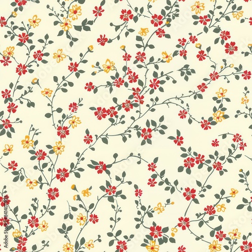 Seamless delicate little flowers pattern decorative