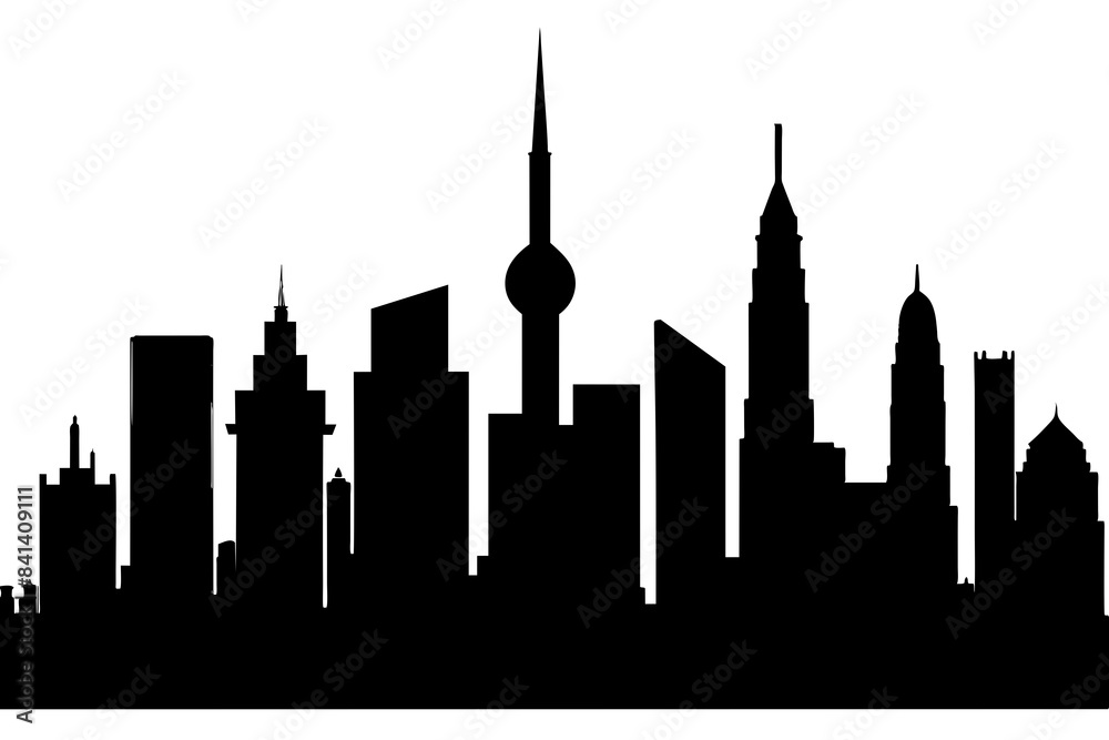 city skyline silhouette vector illustration city skyline silhouette vector illustration