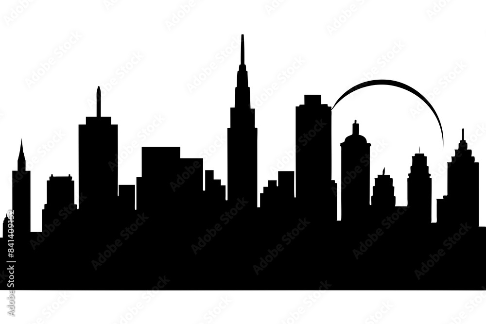 city skyline silhouette vector illustration city skyline silhouette vector illustration