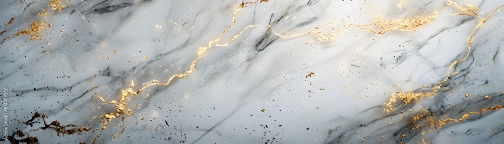 Luxurious Marble Frame with Gleaming Gold Accents on White Background Luxurious Marble Frame with Gleaming Gold Accents on White Background