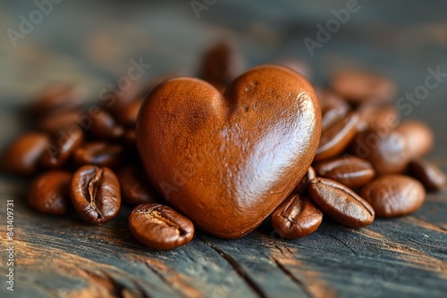 coffee beans heart