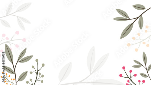 Wallpaper Mural Abstract flower background vector design floral border frame Torontodigital.ca