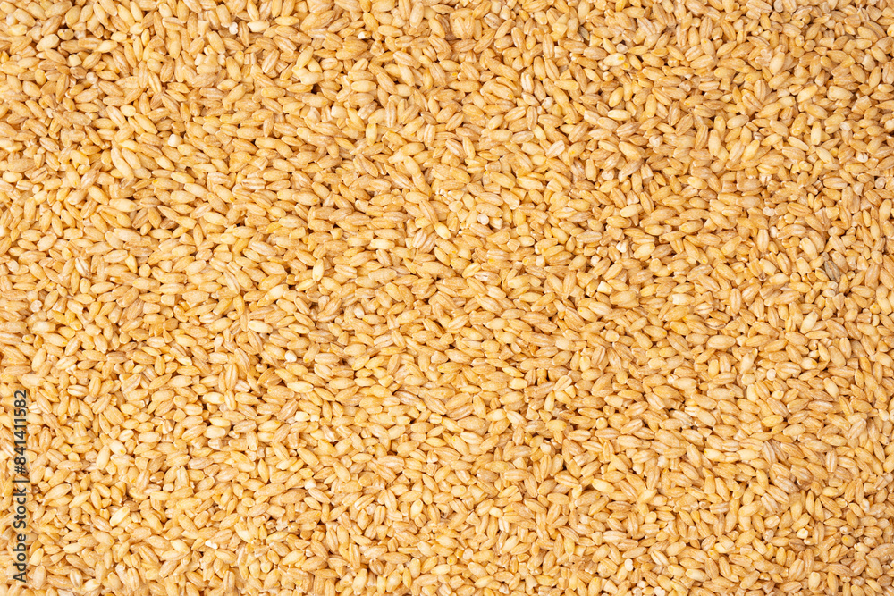 Wheat grain as a background. Top view.