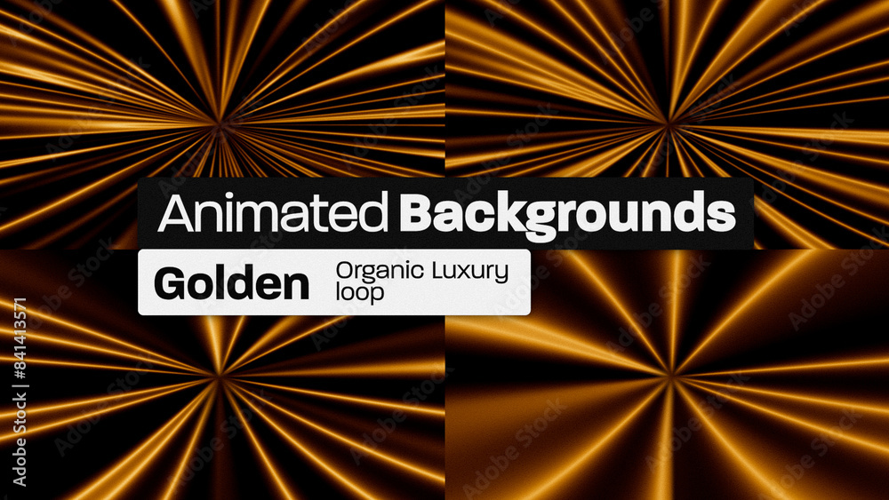Golden Radial Organic Animated Backgrounds 168 Stock Template | Adobe Stock