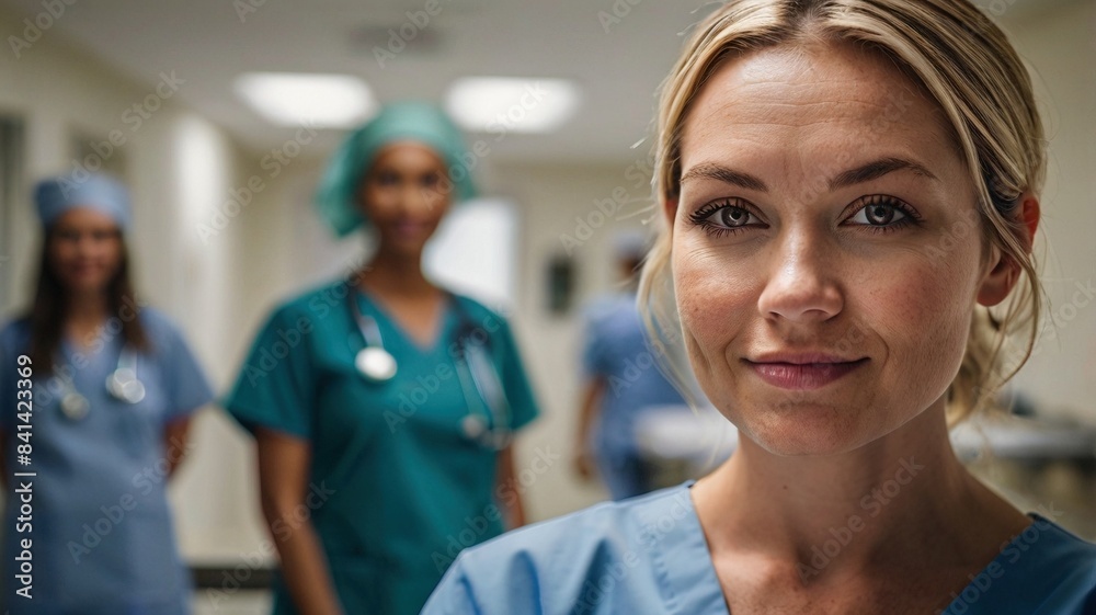 portrait of a female doctor in a hospital, portrait of a nurse portrait of a female doctor in a hospital, portrait of a nurse