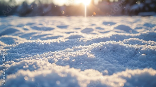 Close up picture of snow covered field details