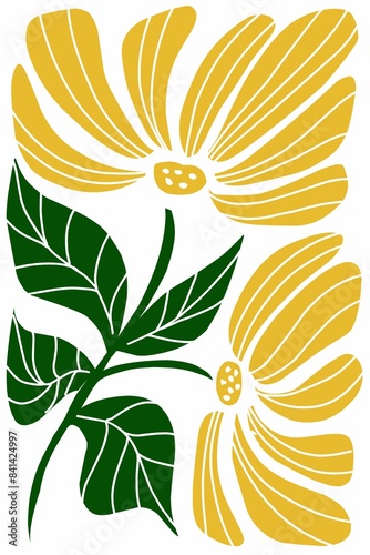 Modern flower illustration. Groovy flower.