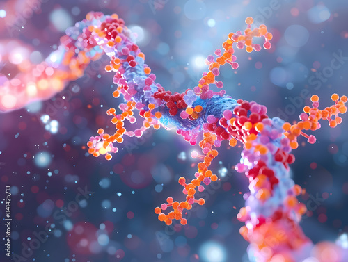 insulin molecule binding to a receptor