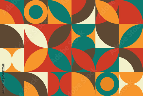 Abstract geometric pattern background, abstract pattern background with retro color theme.