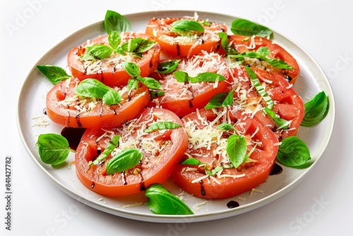 Balsamic Roasted Tomato with Parmesan and Basil Eye-catching Plate