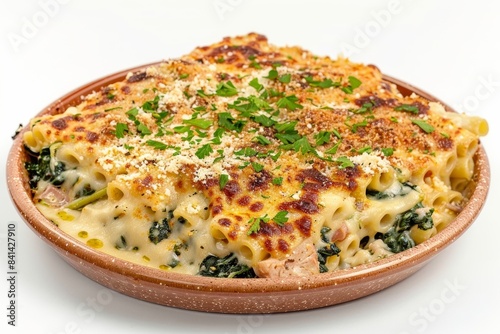Creamy Baked Ziti with Spinach, Veal, and Nutmeg Béchamel