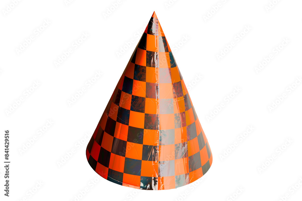 orange party hat isolated on transparent background orange party hat isolated on transparent background