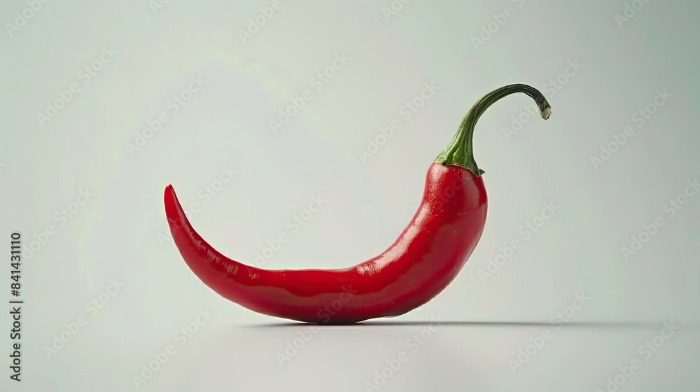 Red chili pepper white. Generative AI Red chili pepper white. Generative AI