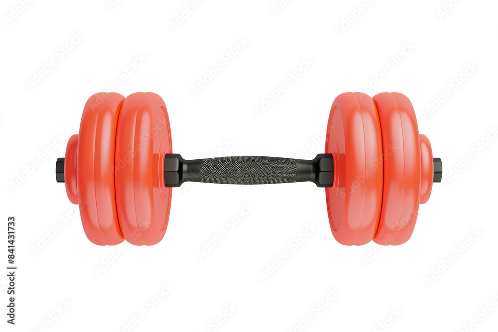 Orange dumbbell with a black handle for weight training and fitness, isolated on a transparent background. suitable for gym and workout concepts. Orange dumbbell with a black handle for weight training and fitness, isolated on a transparent background. suitable for gym and workout concepts.