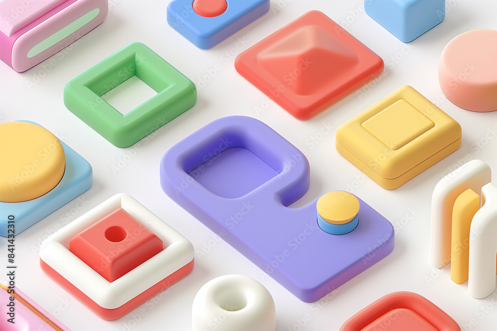 Trendy 3d flat icon Trendy 3d flat icon