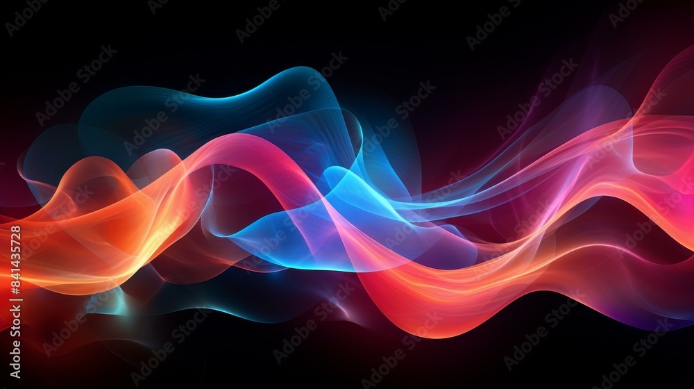 Vibrant abstract wave background for techinspired designs.
