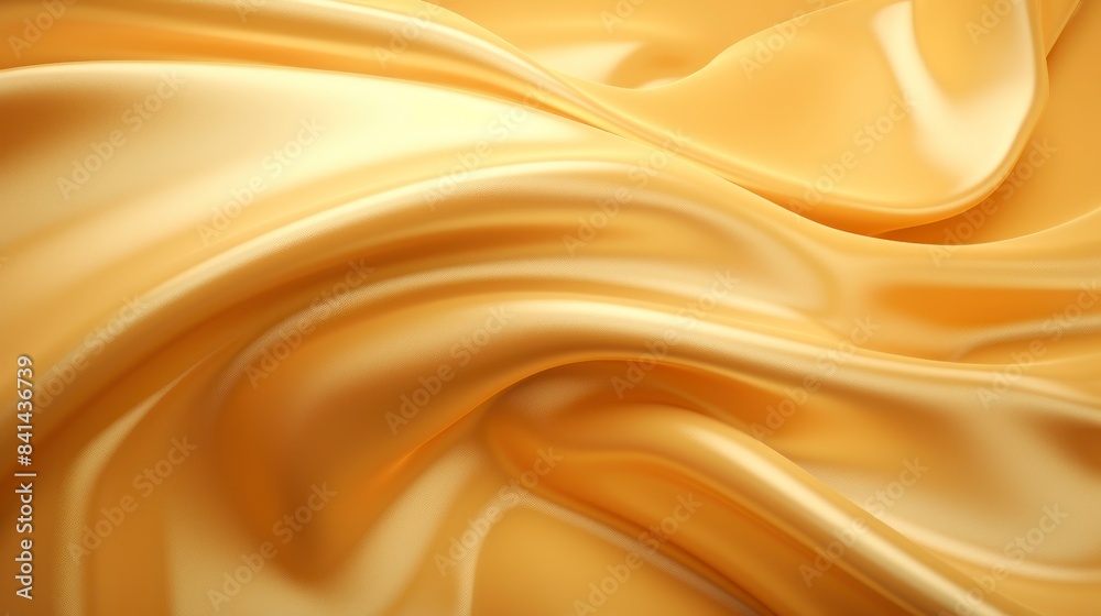 Fototapeta premium Golden satin texture background, soft focus.
