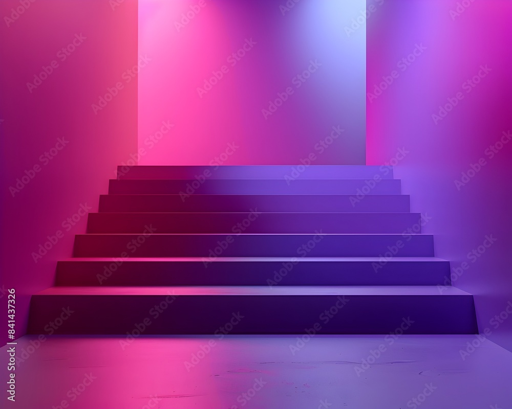 Obraz premium Luminous Neon Pink and Purple Backdrop for Stylish Product Presentations