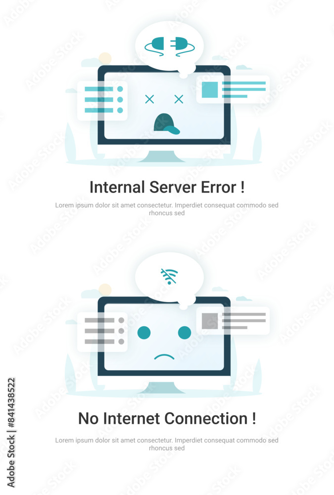 Something Wrong Illustration UI Kit Something Wrong Illustration UI Kit