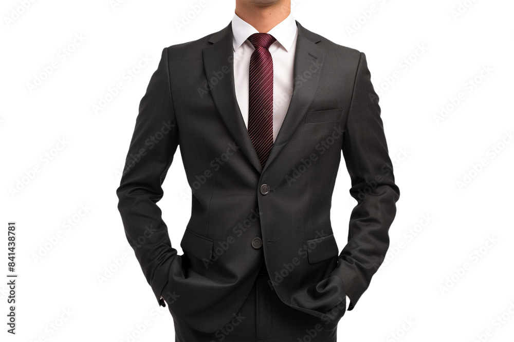 person in a suit isolated on transparent background