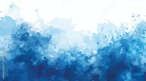 Vector blue watercolor abstract background flat vector