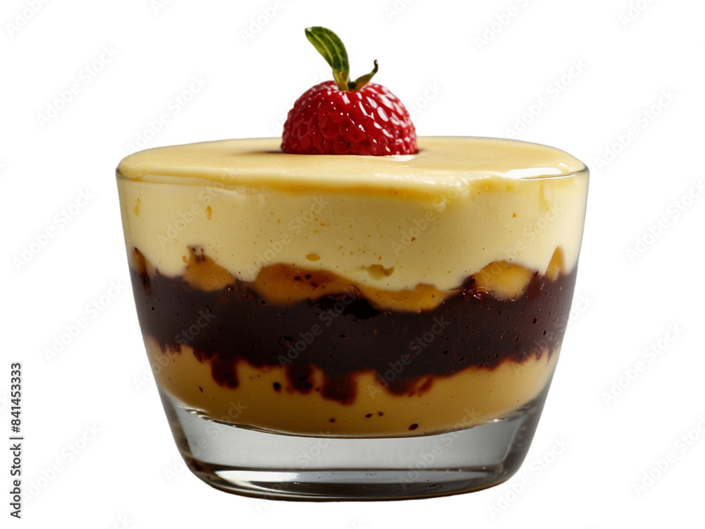 chocolate and cheese pudding on white chocolate and cheese pudding on white