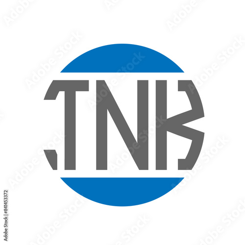 TNK letter logo design on white background. TNK creative initials circle logo concept. TNK letter design. photo