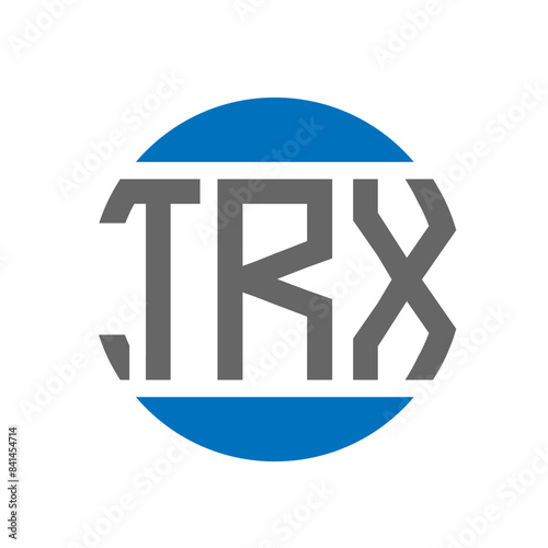 TRX letter logo design on white background. TRX creative initials circle logo concept. TRX letter design.