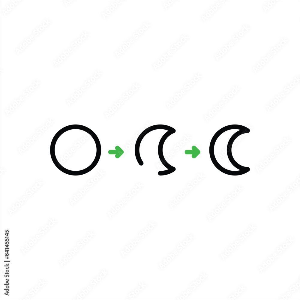 Moon Phases vector icon Moon Phases vector icon