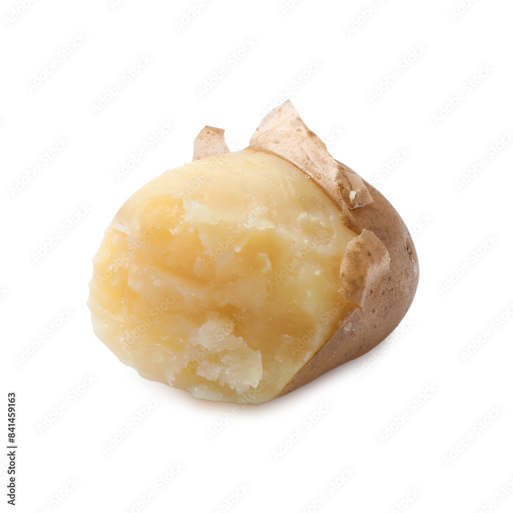 Tasty young boiled potato isolated on white Tasty young boiled potato isolated on white