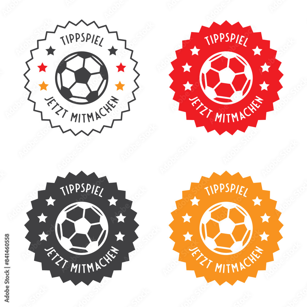 Fototapeta premium Fußball Tippspiel - Grafik Kollektion Vektor Illustration