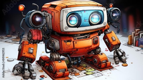The Little Orange Robot Architect © NekoArt